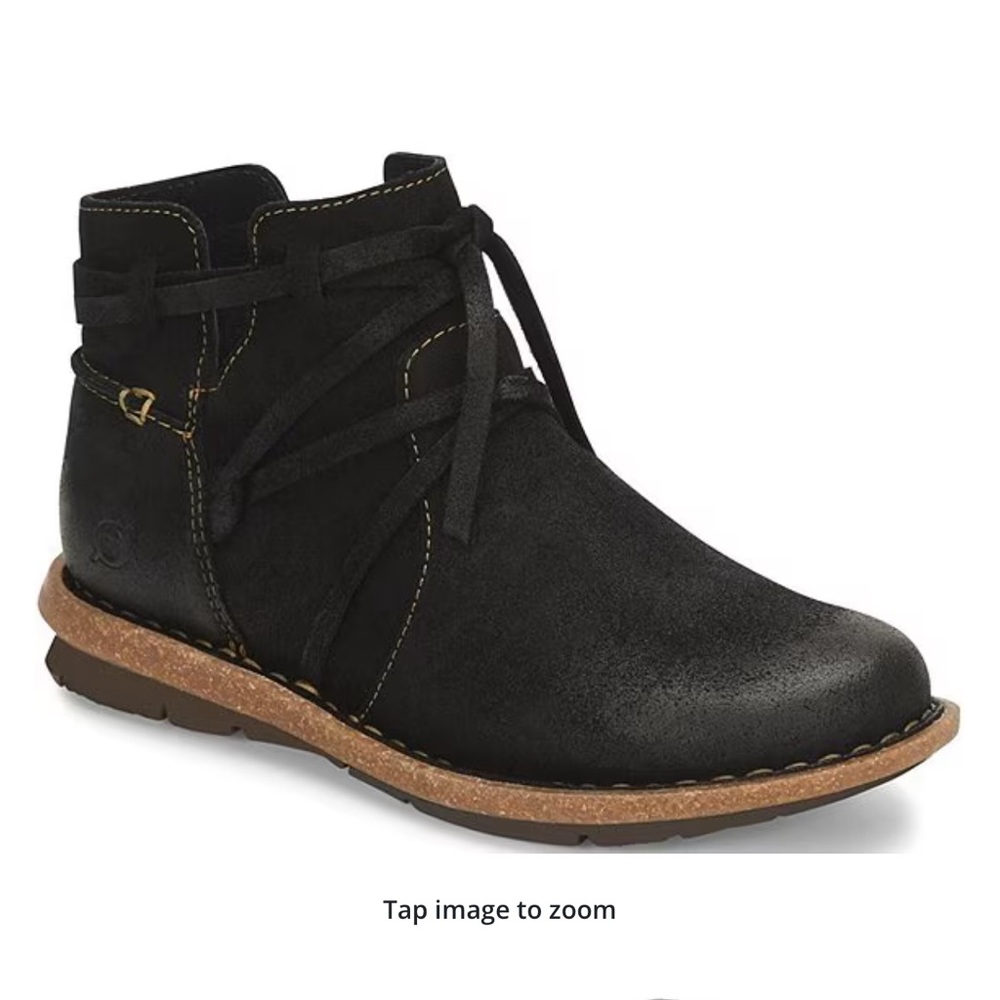 Tarkiln Leather Wrap ankle Booties